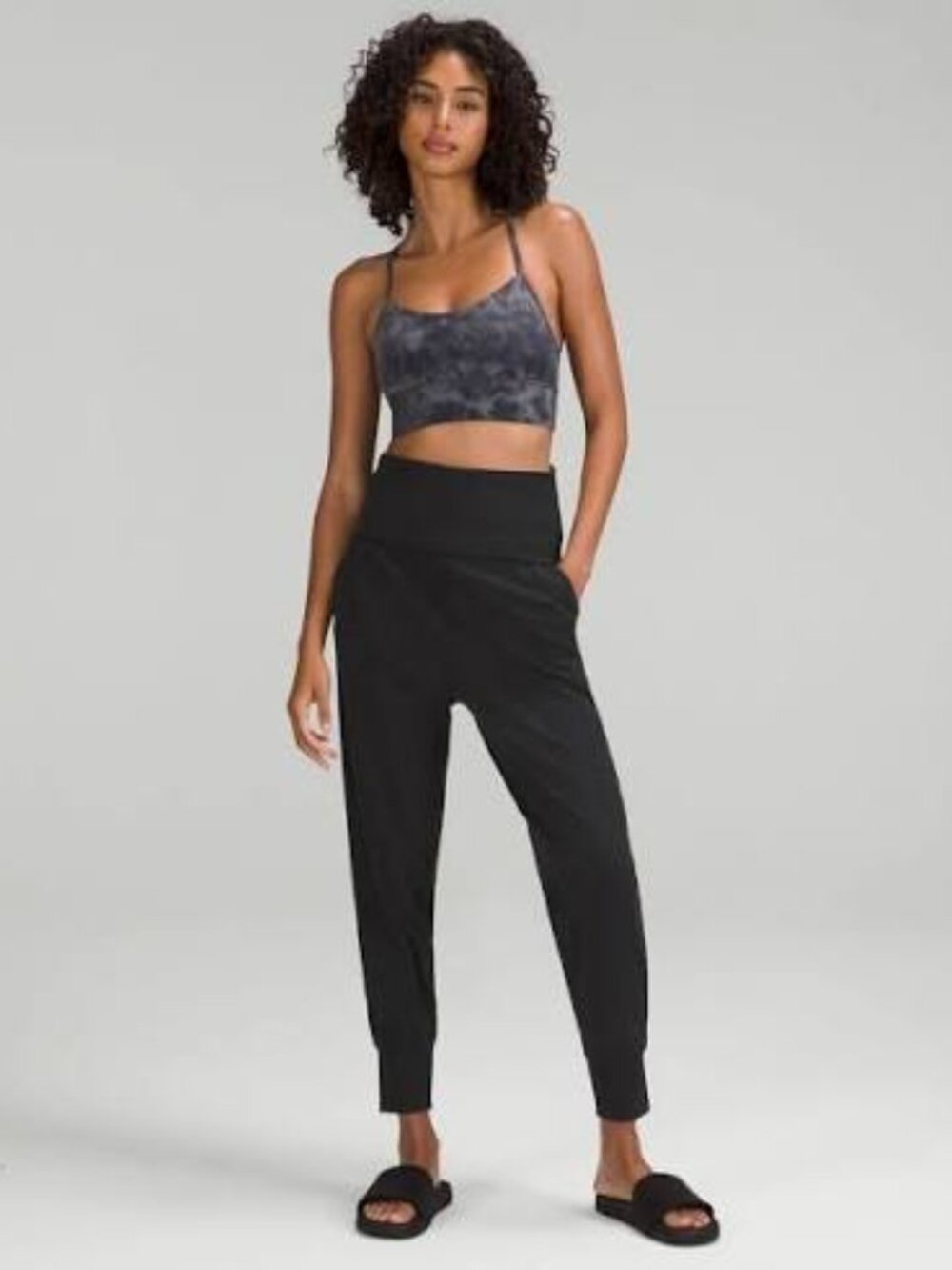 LULULEMON ALIGN™ SUPER-HIGH-RISE RIBBED-WAIST JOGGER *FULL LENGTH size 6 black